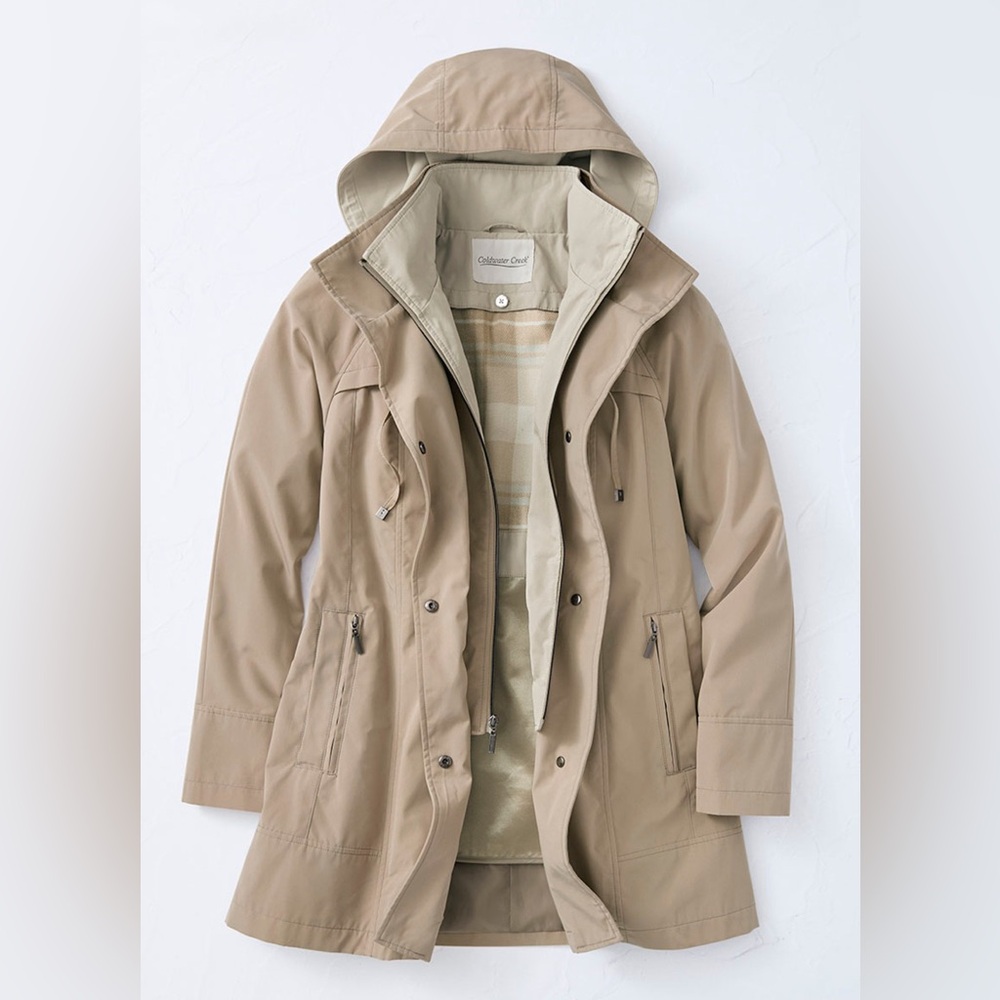 Coldwater Creek All season jacket khaki xl New no tags
